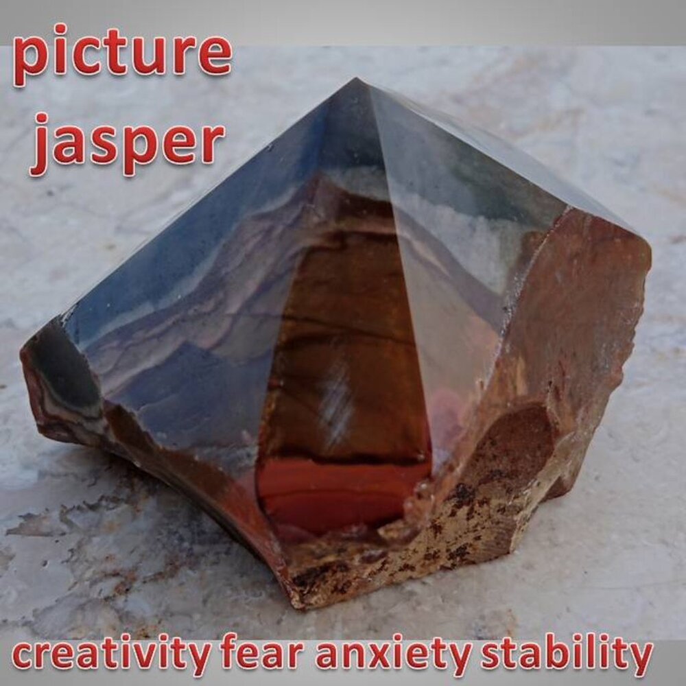 picture jasper crystal point stone rock 01